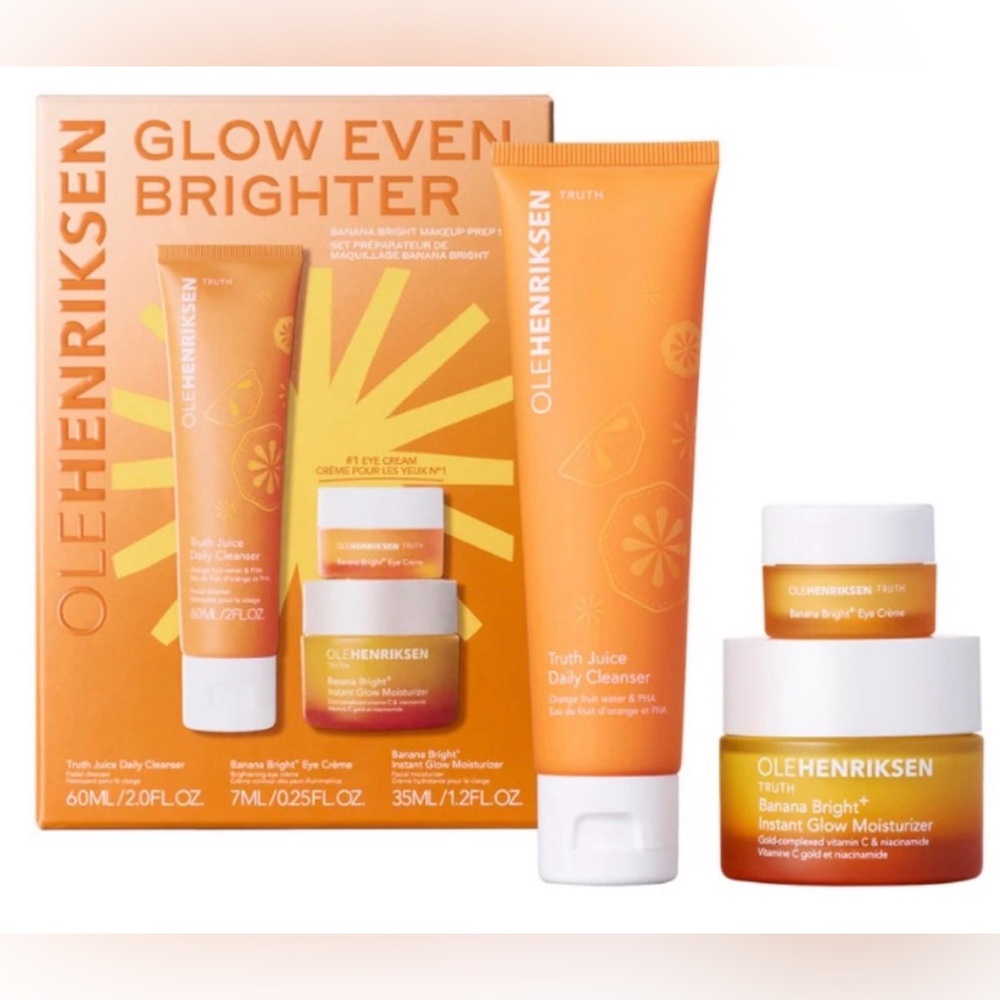 NEW Ole Henriksen Glow Even Brighter Banana Bright Makeup Prep Set